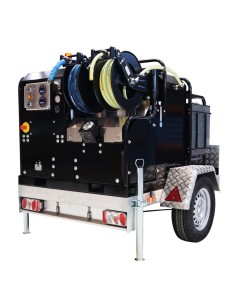 HIDROLIMPIADORA AGUA CALIENTE HYDROREM HT 2525i DIESEL SOBRE REMOLQUE 2